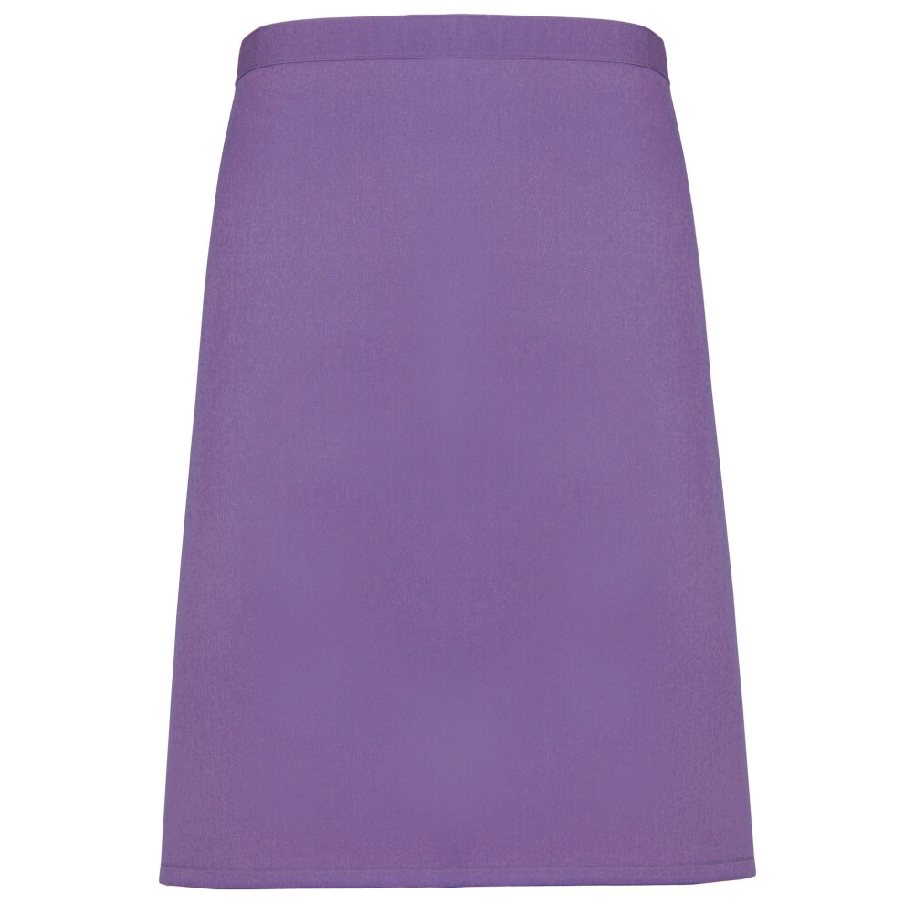 (One Size, Rich Violet) Premier Ladies/Womens Mid-Length Apron (Pack of 2)