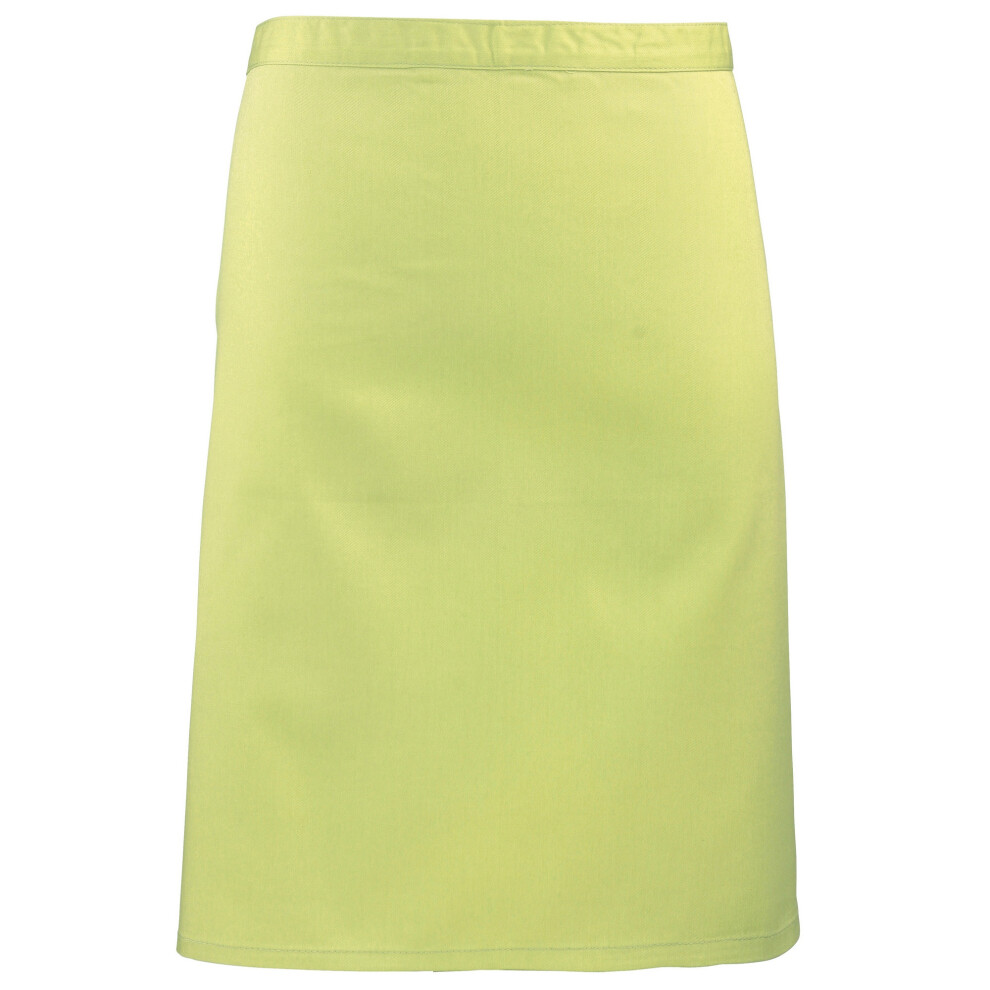 (One Size, Lime) Premier Ladies/Womens Mid-Length Apron (Pack of 2)