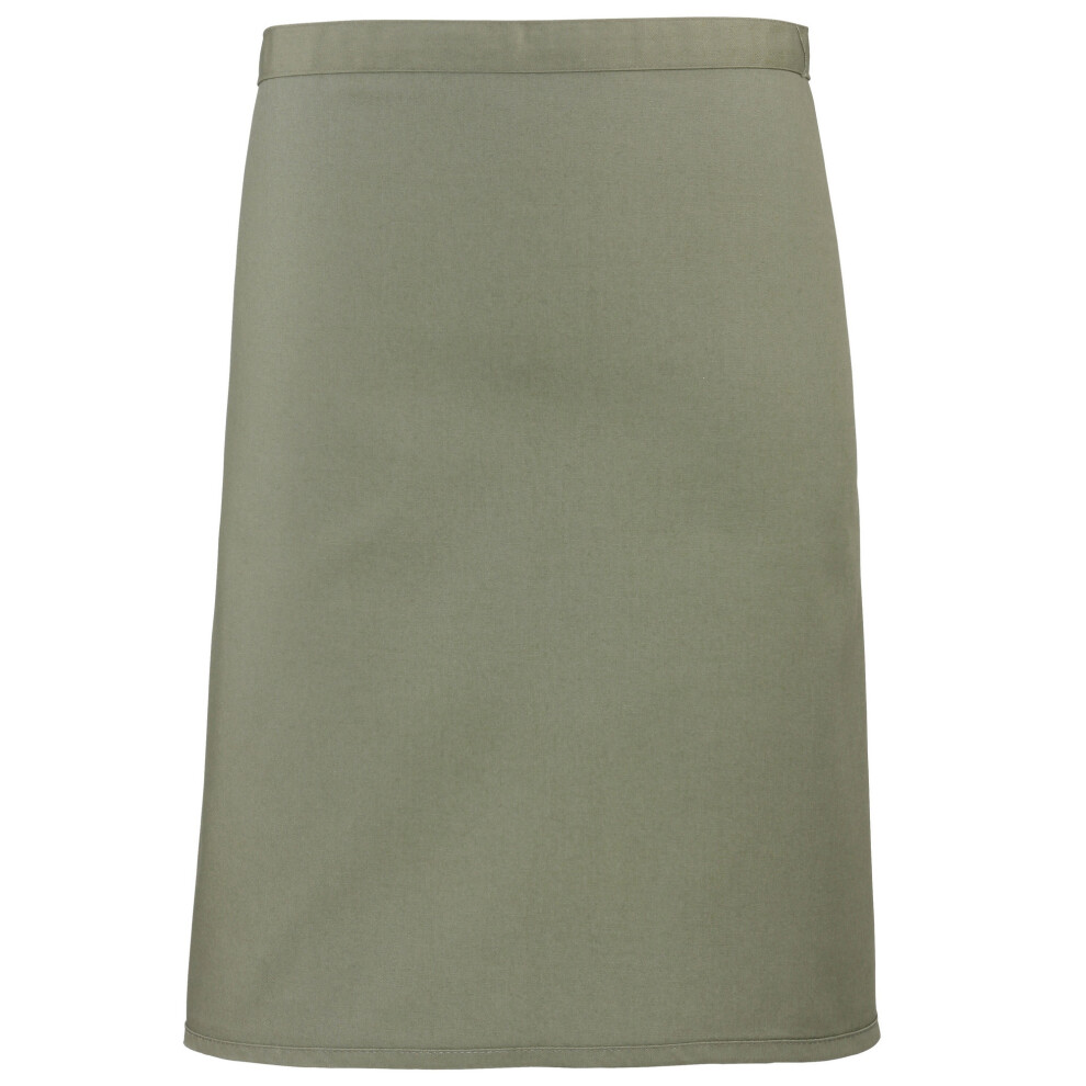 (One Size, Sage) Premier Ladies/Womens Mid-Length Apron (Pack of 2)