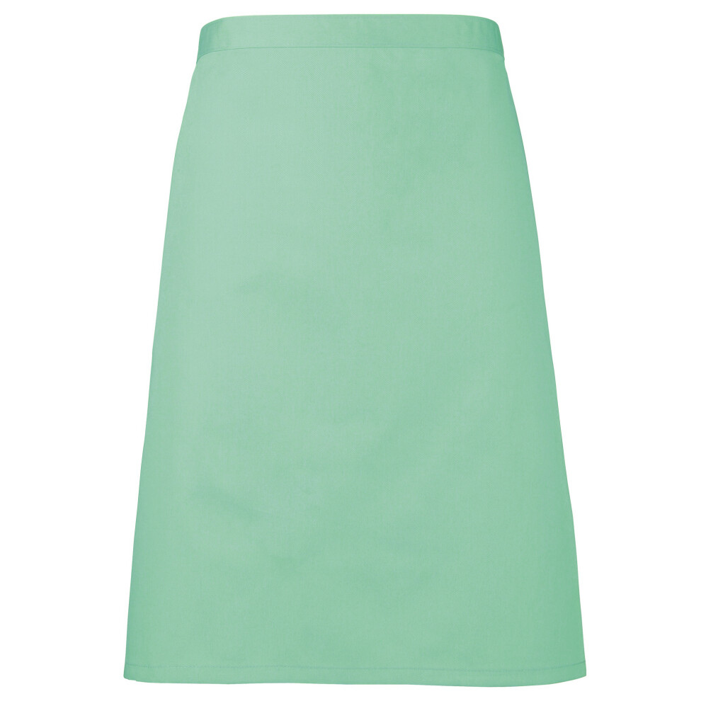 (One Size, Aqua) Premier Ladies/Womens Mid-Length Apron (Pack of 2)