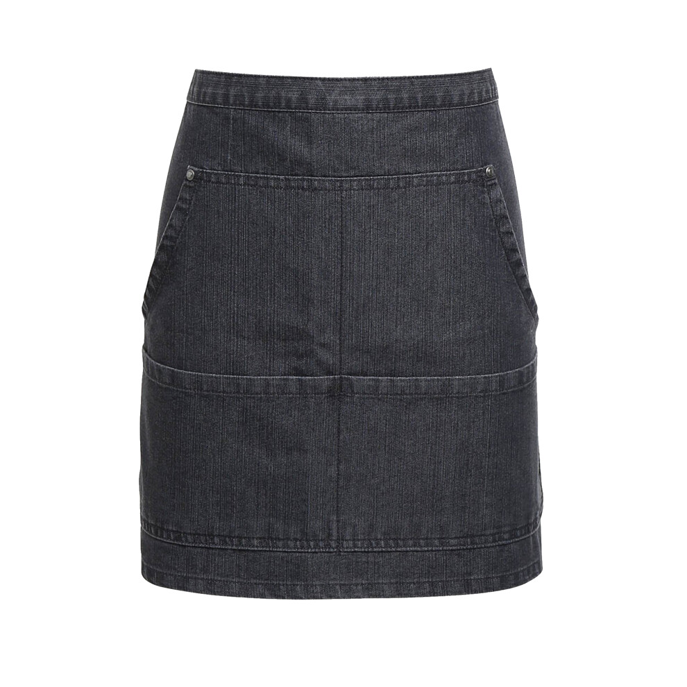 (One Size, Black Denim) Premier Jeans Stitch Denim Waist Apron (Pack of 2)
