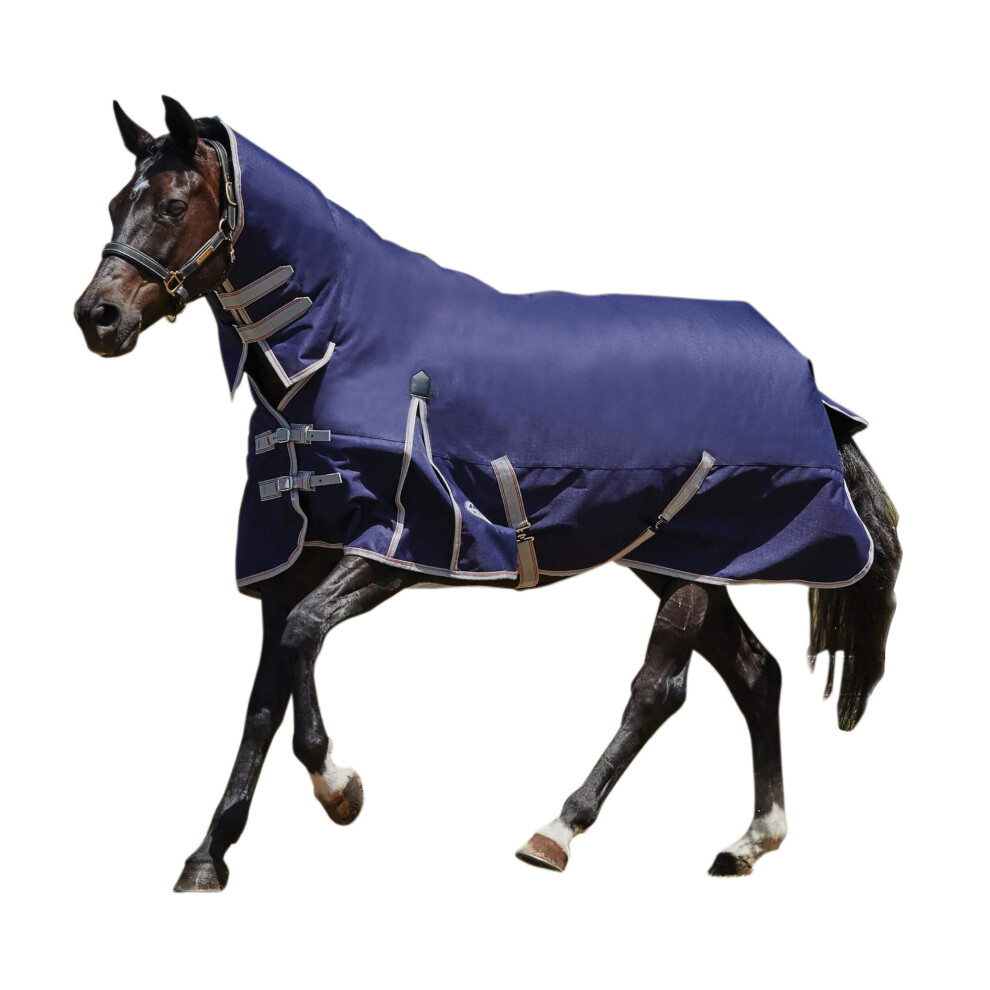 (4 ft 3, Navy/Silver/Red) Weatherbeeta Comfitec Lite Essential Combo Neck Turnout Rug