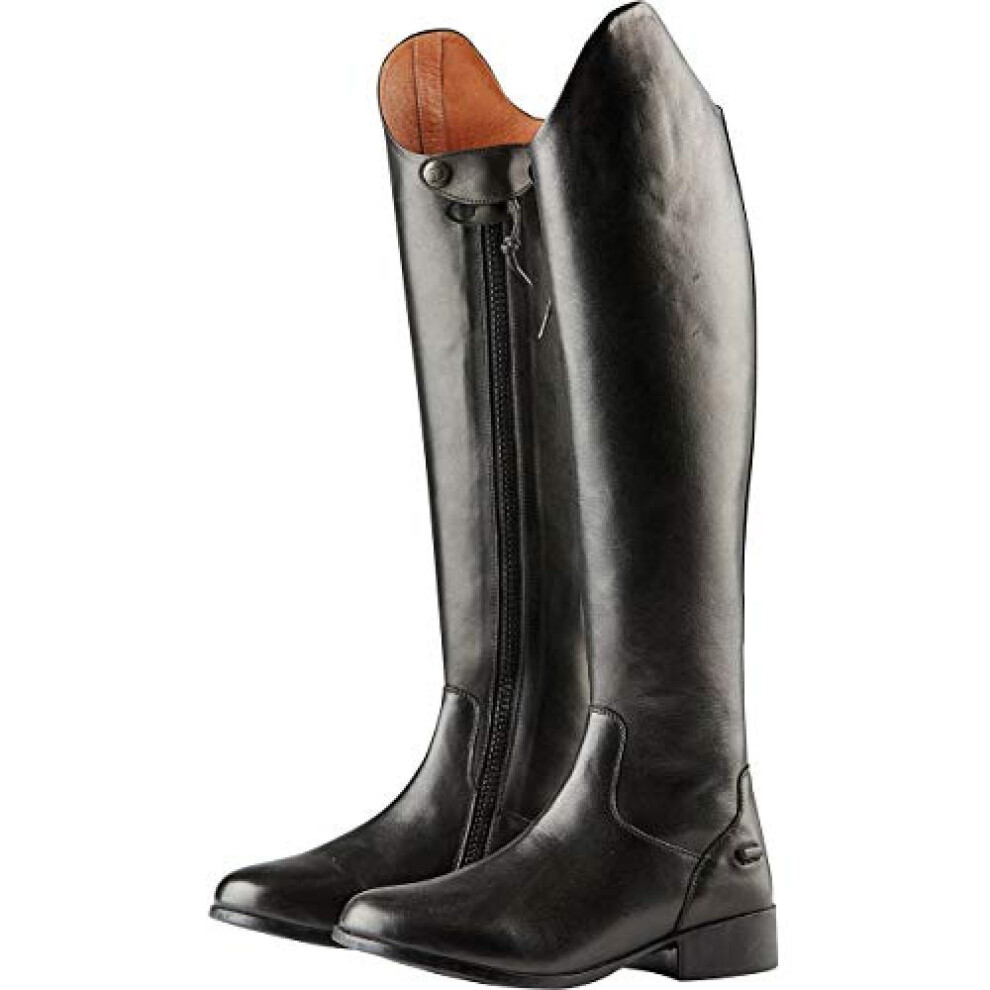 (5 UK Wide Regular, Black) Dublin Womens/Ladies Galtymore Tall Leather Dress Boots
