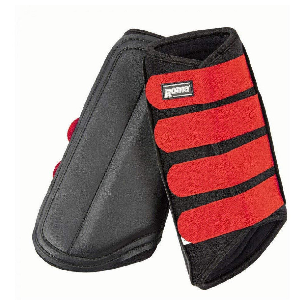 (Full, Black/Bright Red) Roma Neoprene Brushing Boots