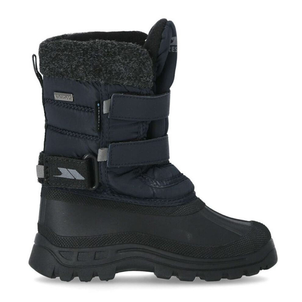 (1 Youth UK, Navy) Trespass Childrens Boys Strachan II Waterproof Touch Fastening Snow Boots