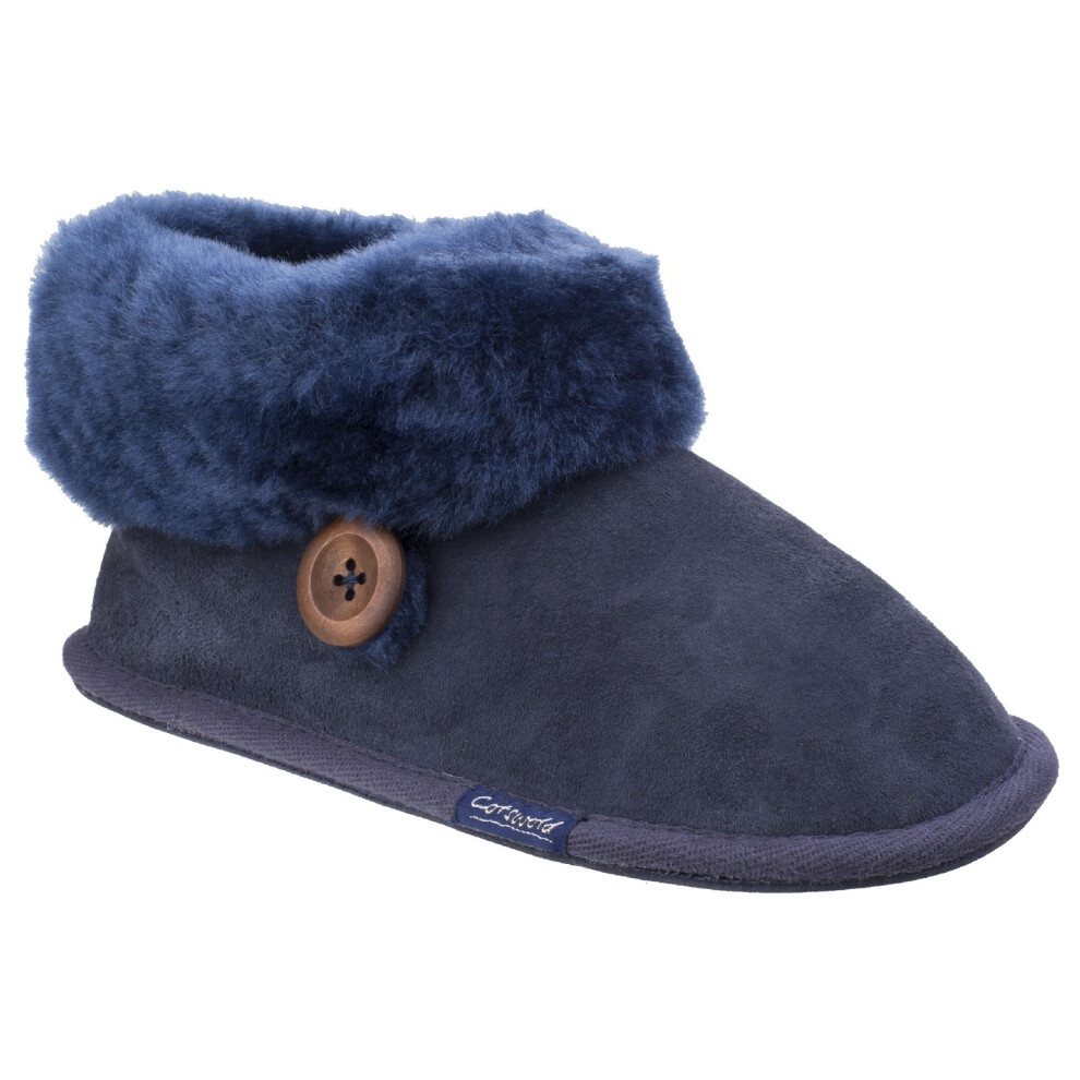 (4 UK, Dark Blue) Cotswold Womens/Ladies Wotton Sheepskin Soft Leather Booties