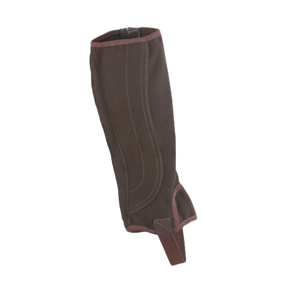 (Large, Brown) Dublin Childrens/Kids Easy-Care Half Chaps II