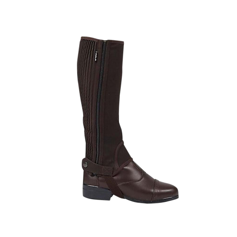 (X-Large, Brown) Dublin Unisex Easy-Care Half Chaps II