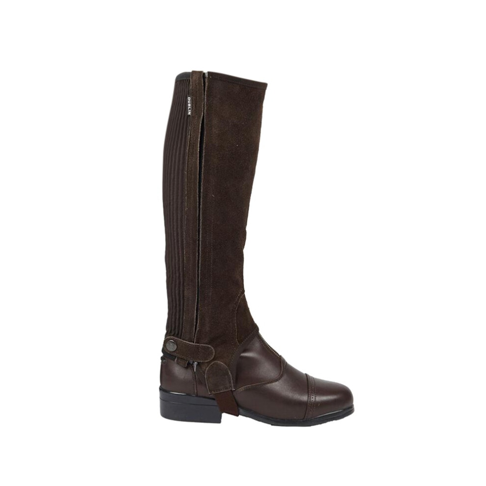 (Adults Small, Brown) Dublin Unisex Suede Half Chaps II