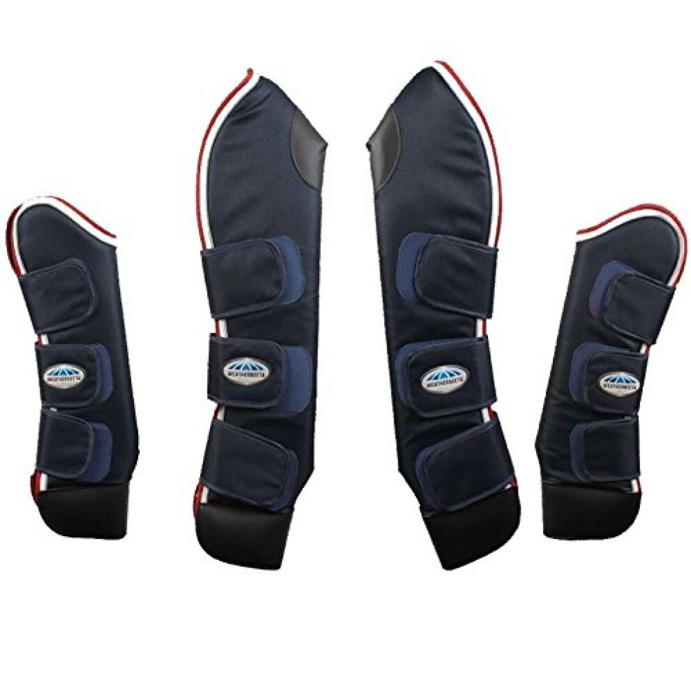 (Warmblood, Navy/Red/White) Weatherbeeta Deluxe Travel Boots