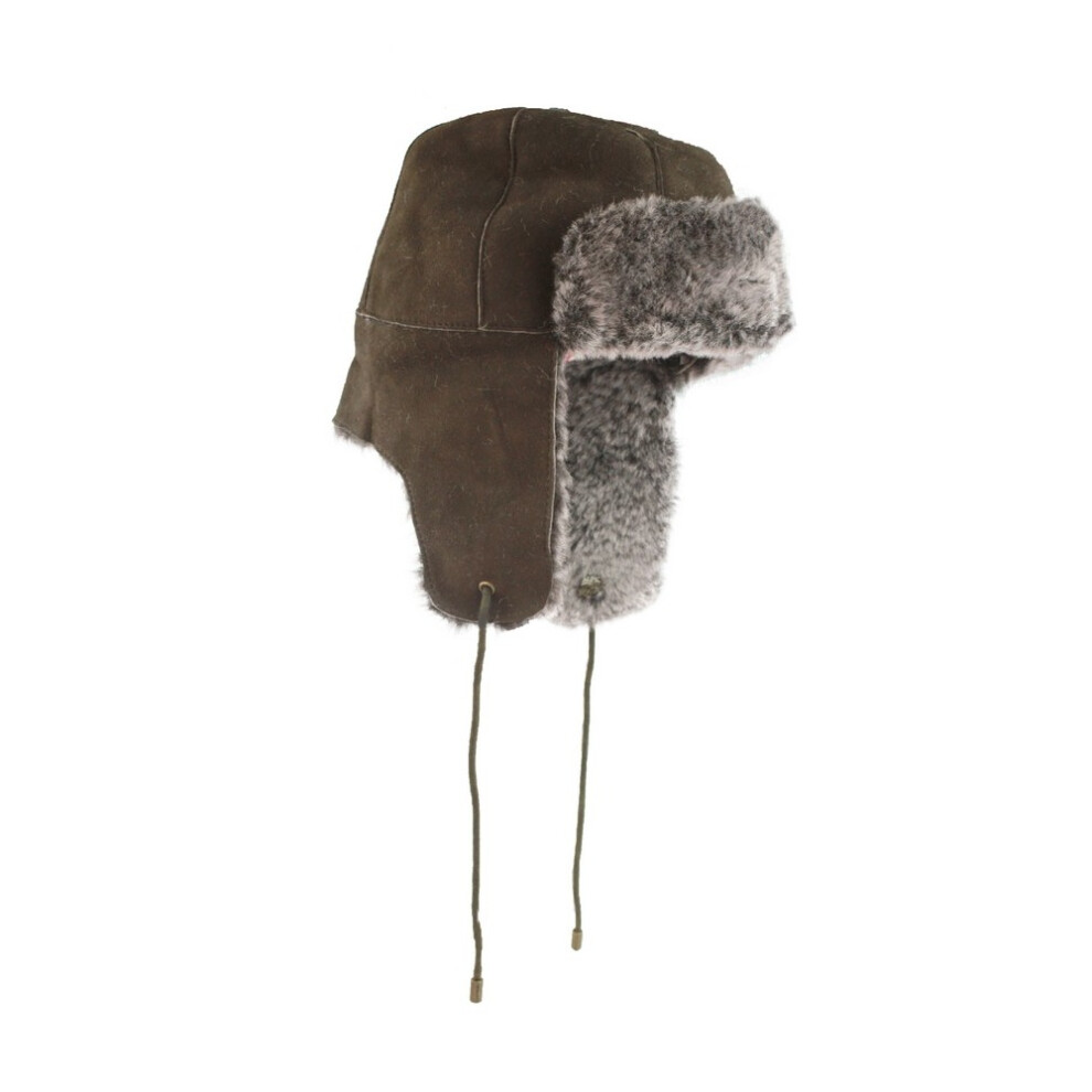 Eastern Counties Leather Women's Brown (M, /Tipped) / Bourn Sheepskin Pilot Hat