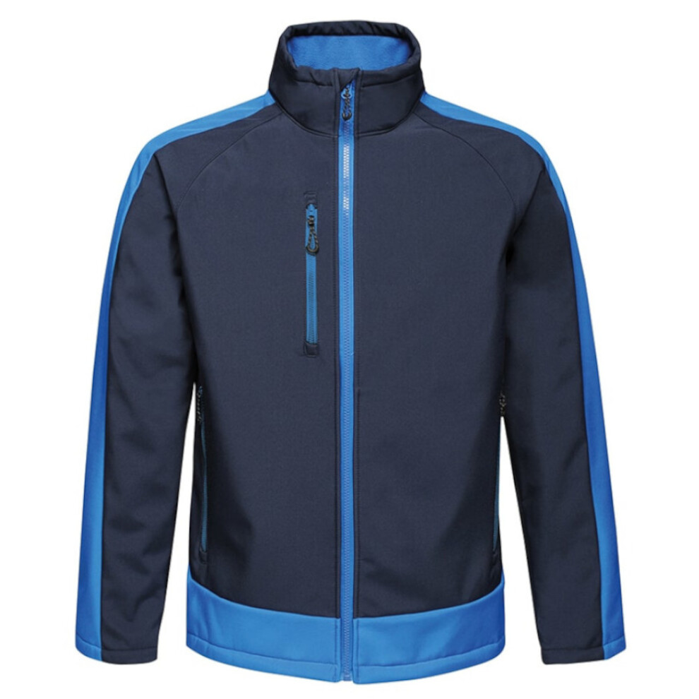 (M, Navy/New Royal) Regatta  Mens Contrast Three Layer Printable Soft Shell Jacket