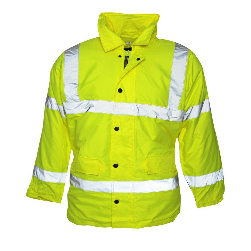 (XL, Saturn Yellow) Absolute Apparel Mens Hi Viz Jacket