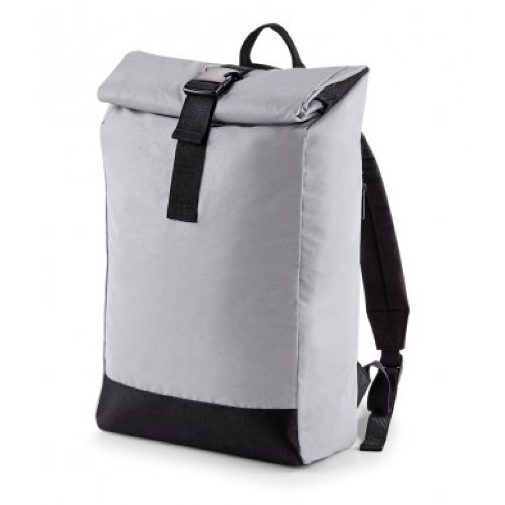Bagbase Unisex Silver (One Size, Reflective) Reflective Roll Top Backpack