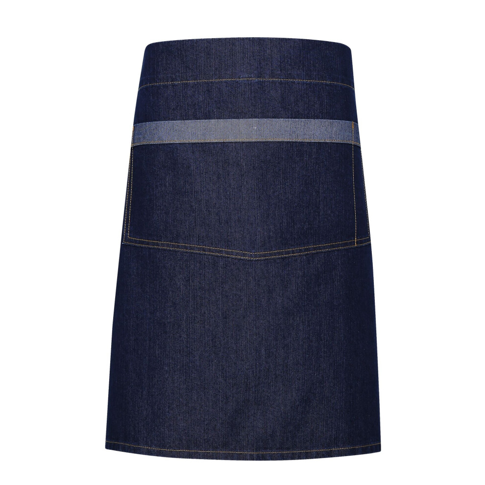 (One Size, Indigo Denim) Premier Unisex Domain Contrast Denim Waist Apron