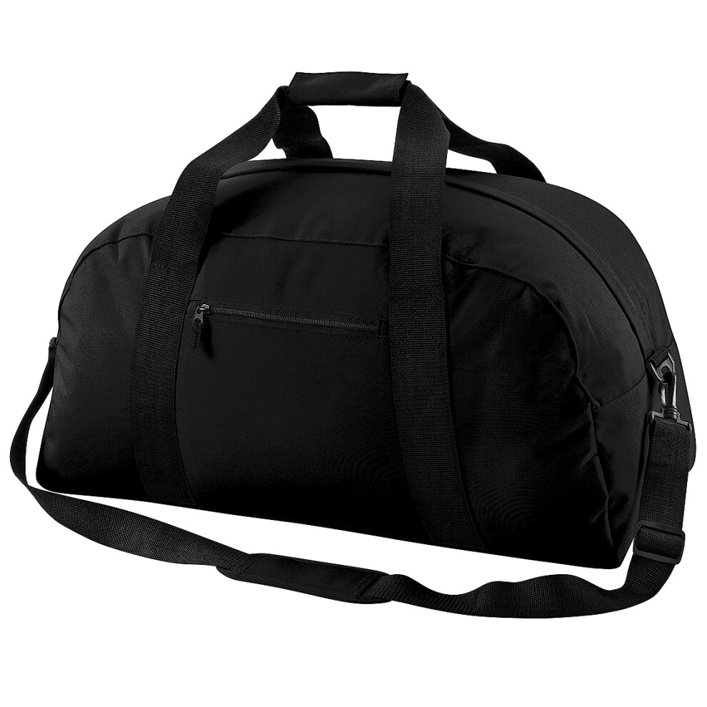 (One Size, Black) BagBase Classic Holdall / Duffle Travel Bag-image-OPC-PF72W9V-NEW