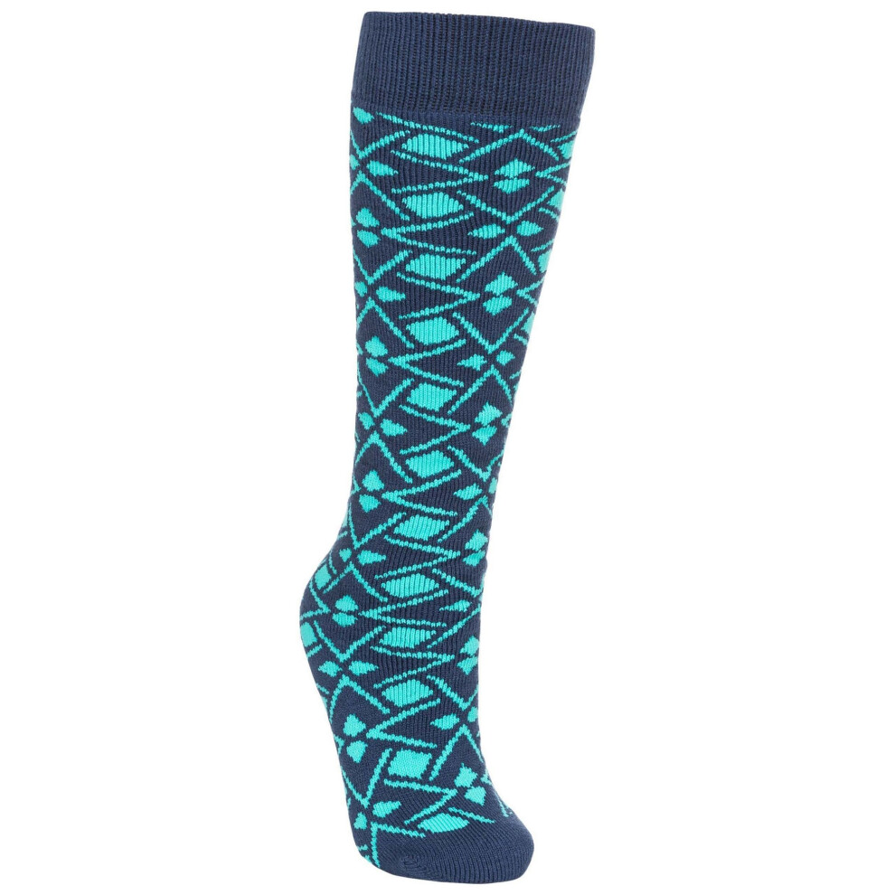 (3/9 UK, Lagoon Geo Print) Trespass Womens/Ladies Marci Ski Socks