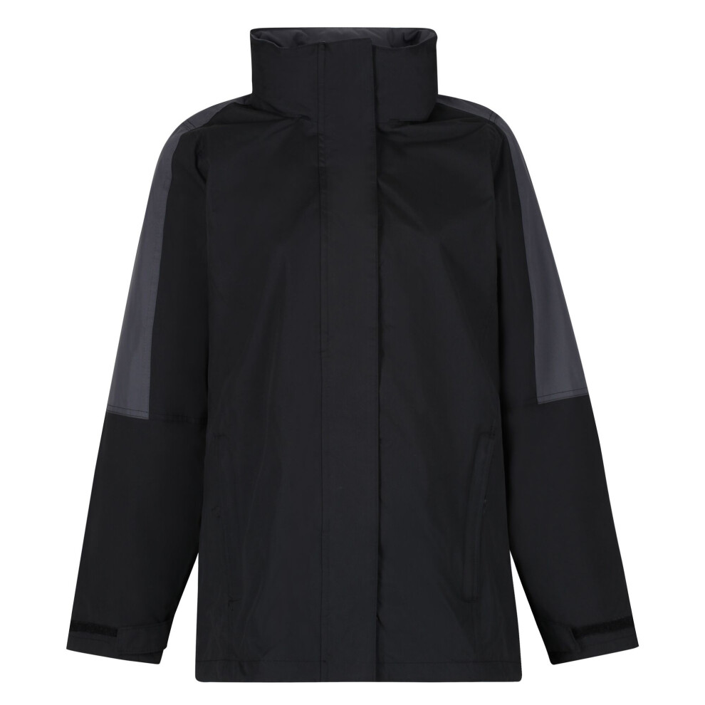 (12, Black/Seal Grey) Regatta Womens/Ladies Defender III 3-In-1 Jacket  (Waterproof & Windproof)