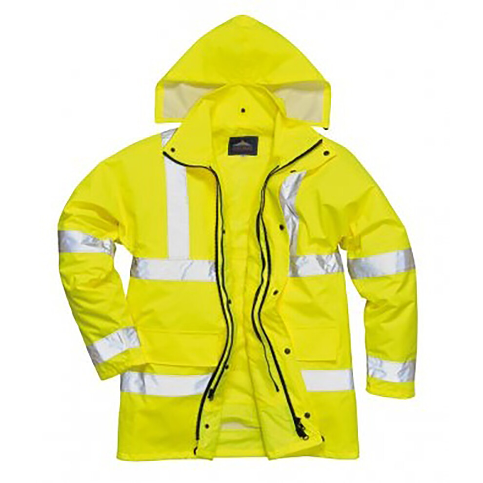 (XXL, Yellow) Portwest Mens Hi-Vis 4-In-1 Traffic Jacket