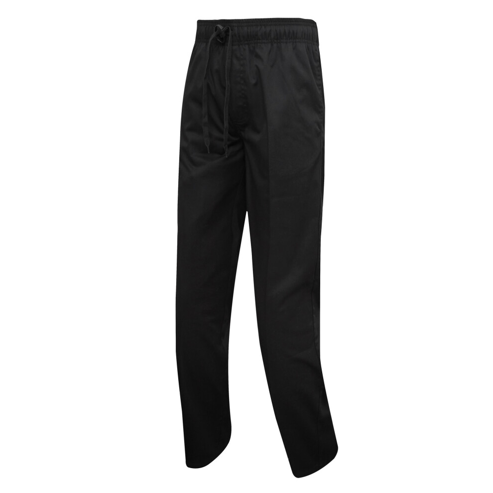 (2XL, Black) Premier Mens Chefs Select Slim Leg Trousers