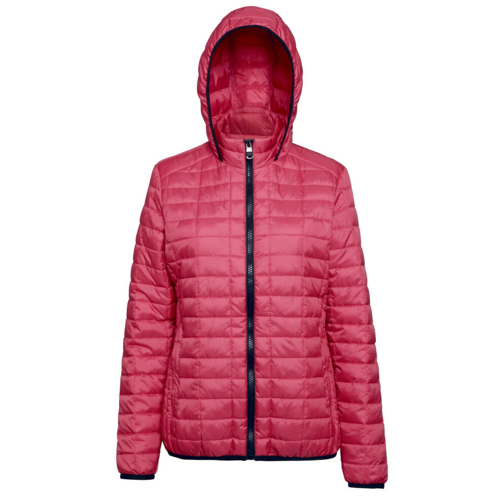 2786 Women's Red (M, ) / Honeycomb Padded Hooded Jacket