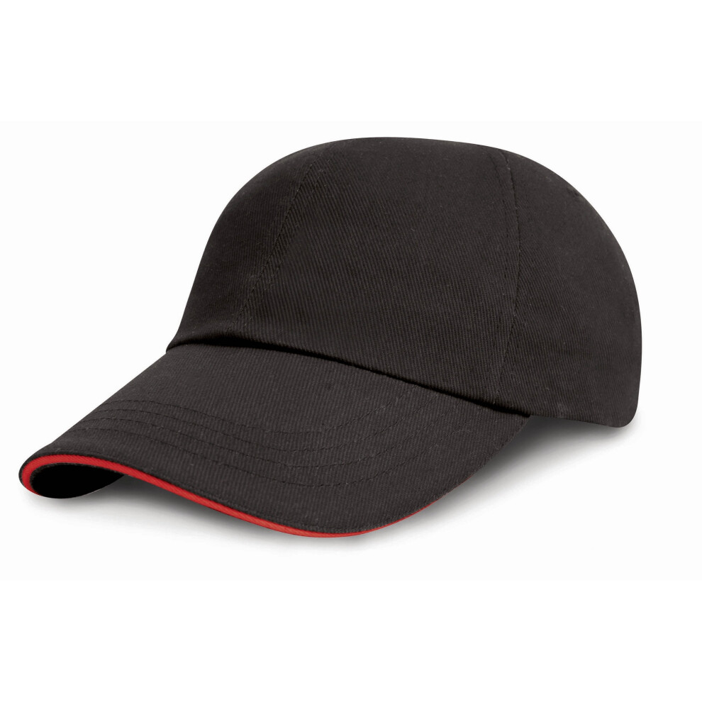 Headwear Low Profile Heavy Brushed Cotton Cap With Sandwich Peak