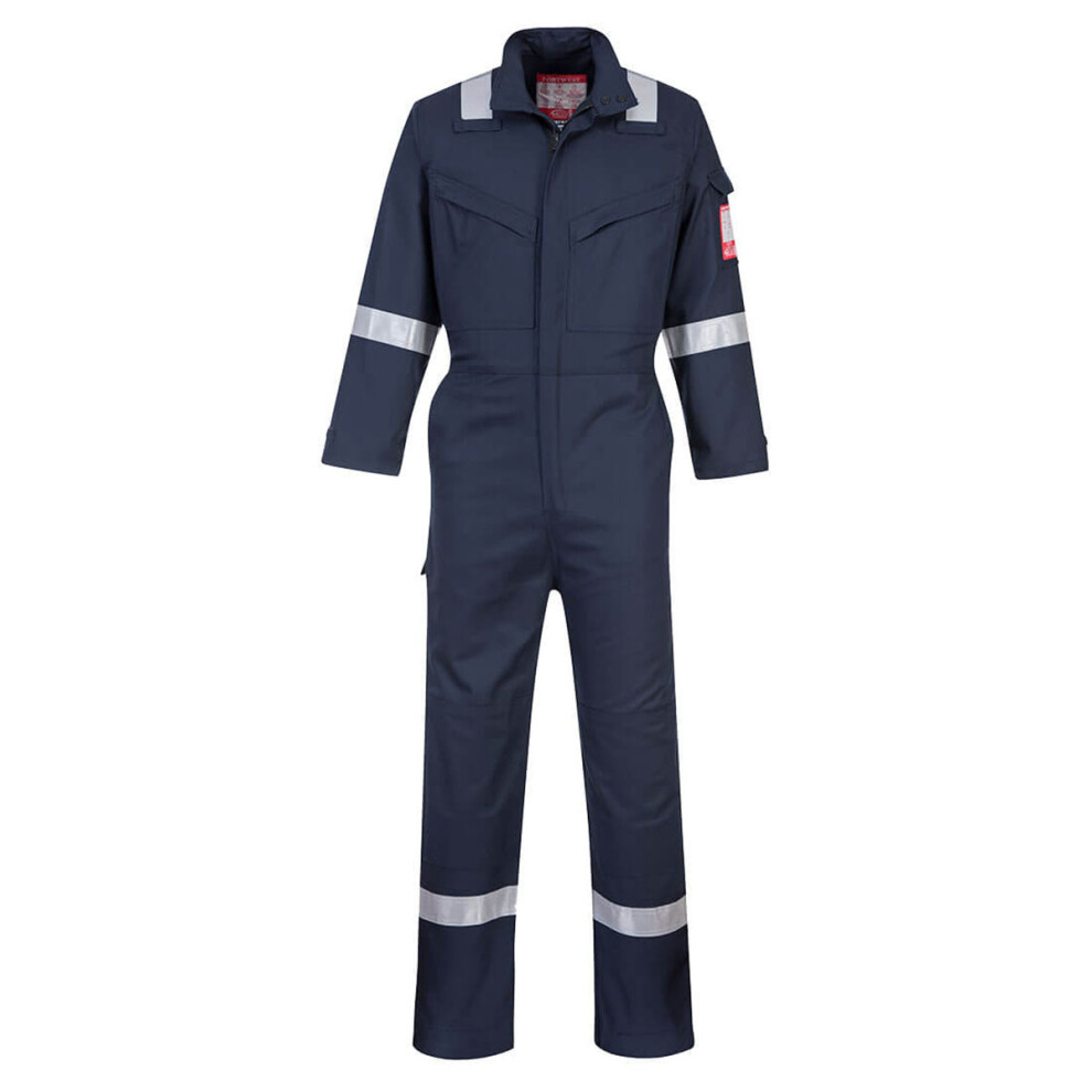 (XL/R, Navy) Portwest Mens Bizflame Flame Resistant Work Overall/Coverall