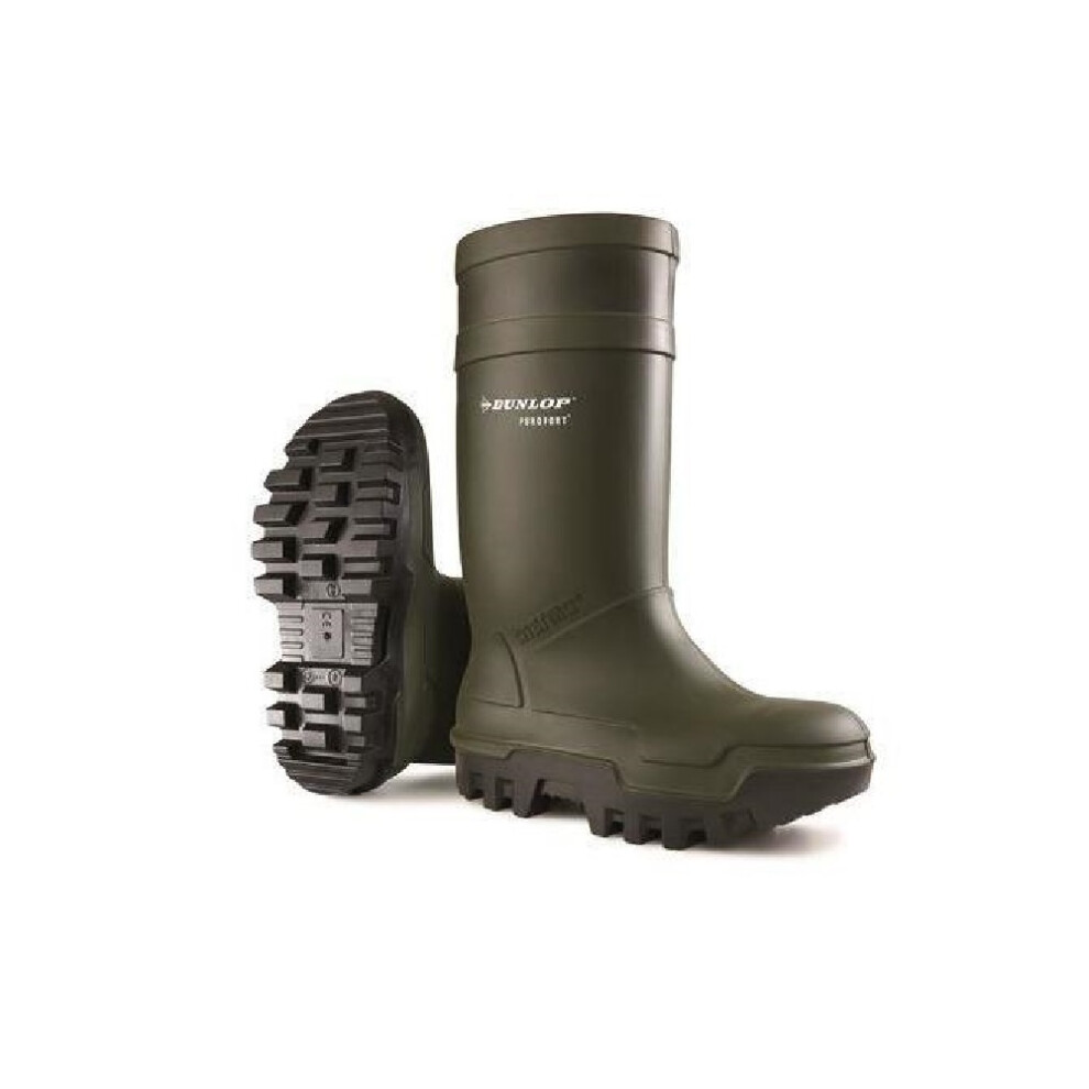 (5 UK, Green) Dunlop C662933 Purofort Thermo + Full Safety Wellington / Womens Boots / Safety Wellingtons