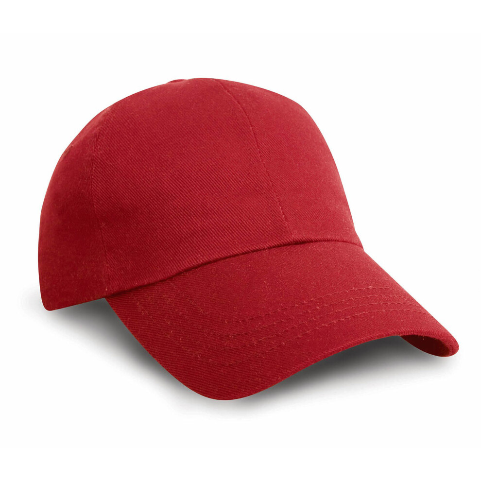 (One Size, Red) Result Unisex Heavy Cotton Premium Pro-Style Baseball Cap