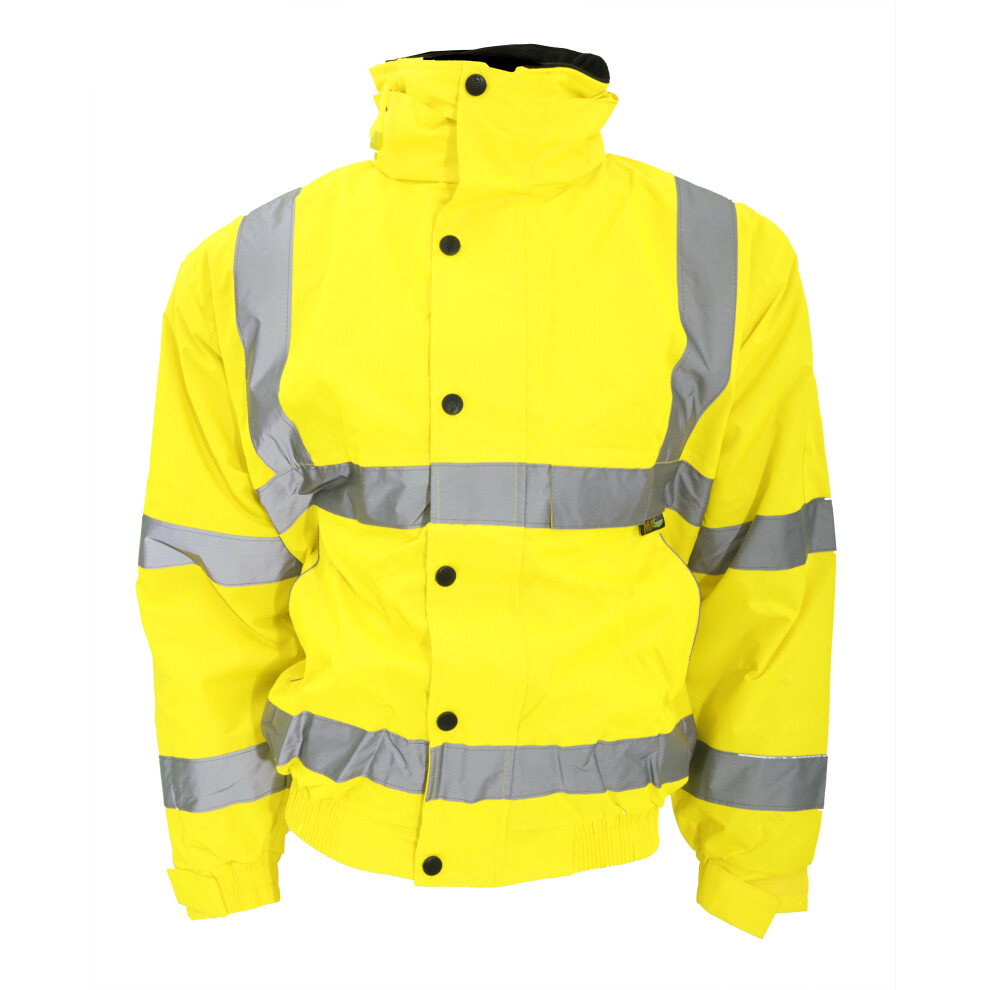 (XL, Fluorescent Yellow) Warrior Memphis High Visibility Bomber Jacket / Safety Wear / Workwear