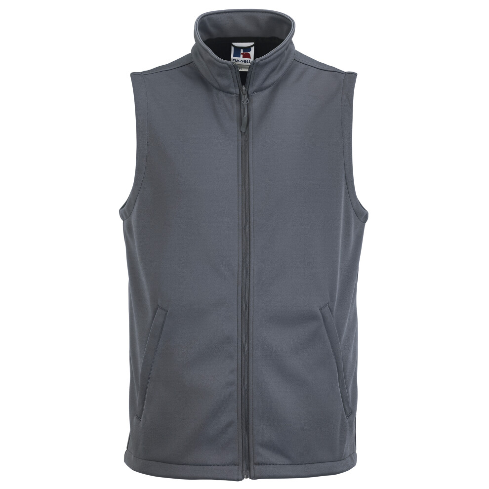 (2XL, Convoy Grey) Russell Mens Smart Softshell Gilet Jacket