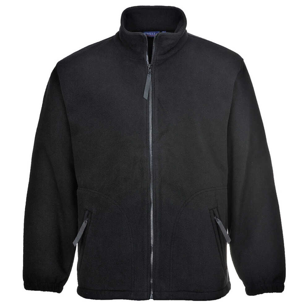 (S, Black) Portwest Mens Argyll Heavy Fleece Anti-Pill Jacket (F400)-image-OPC-PF75ZJK-NEW