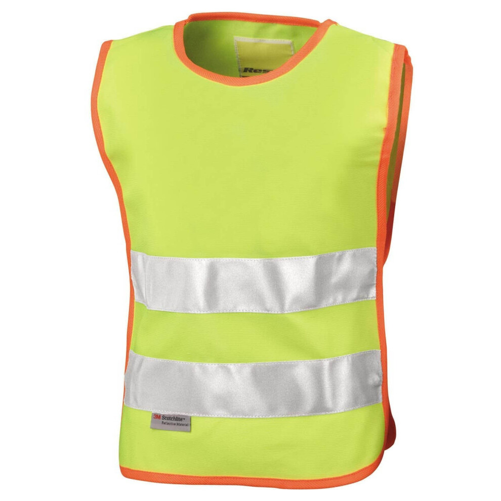 (L-XL, Hi-Vis Yellow) Result Junior Kids Hi-Vis Tabard Jacket / Safetywear