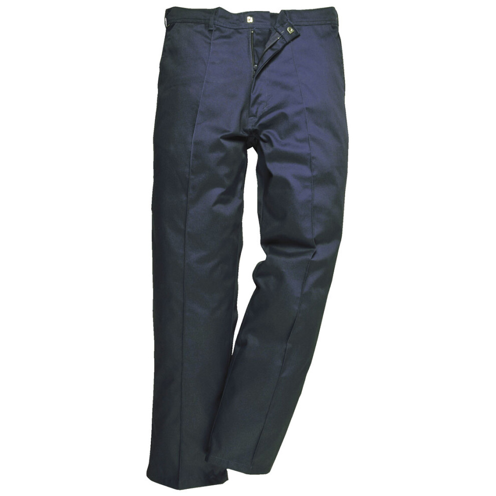 (34 x Long, Navy) Portwest Mens Preston Workwear Trousers (2885) / Pants