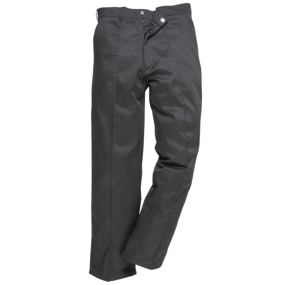 (38 x Long, Black) Portwest Mens Preston Workwear Trousers (2885) / Pants