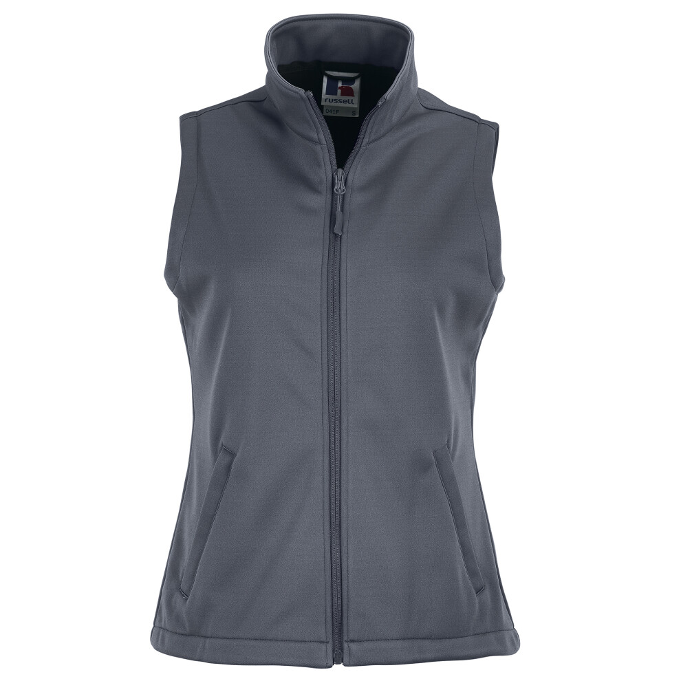 (XS, Convoy Grey) Russell Ladies/Womens Smart Softshell Gilet Jacket