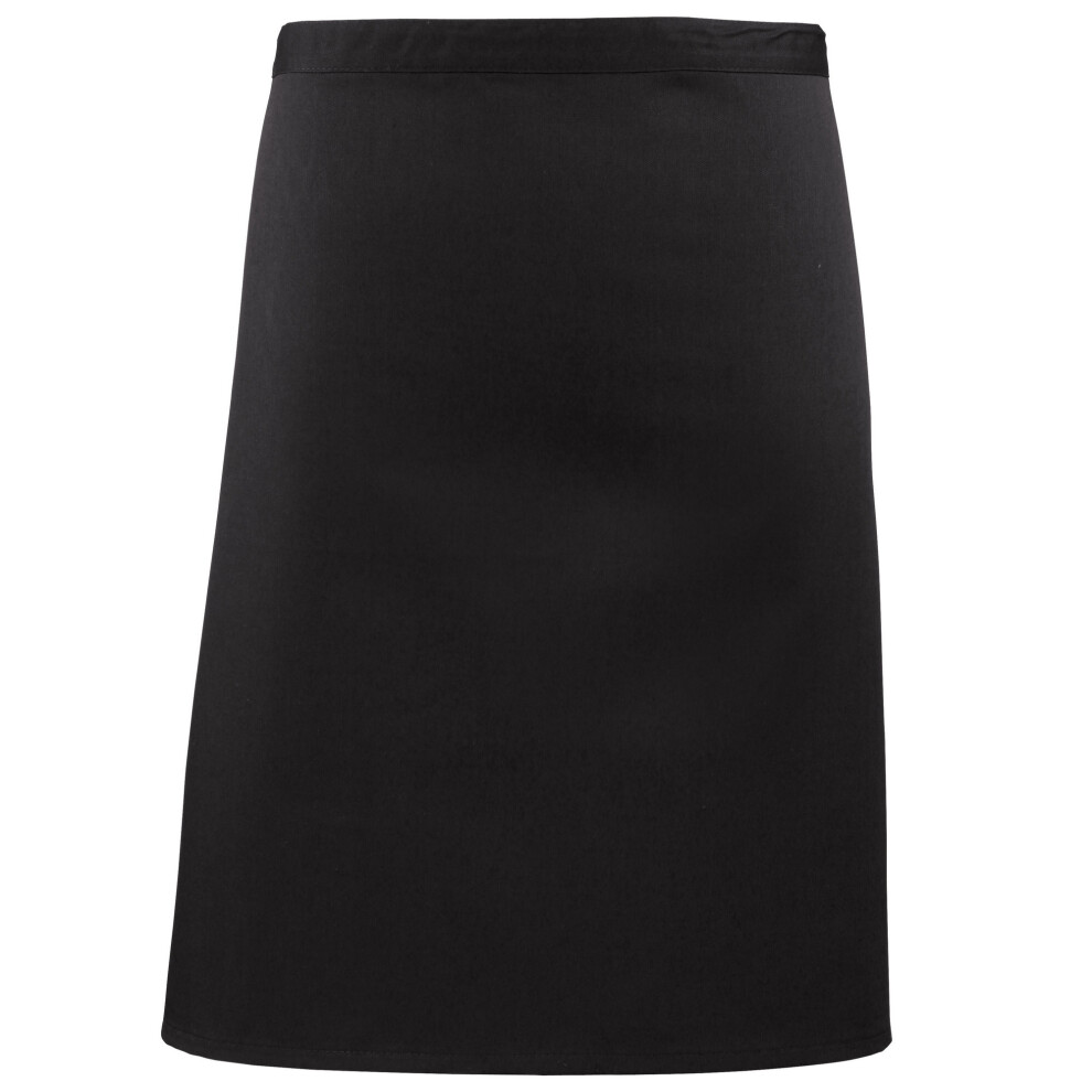 (One Size, Black) Premier Ladies/Womens Mid-Length Apron