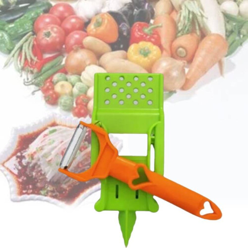 Stainless Steel Sharp Dual Julienne Kitchen Vegetable Peeler Multi Function Tool 2