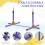 Homcom HOMCOM Adjustable Kids Gymnastics Bar Horizontal Training Steel Frame Purple 4
