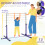 Homcom HOMCOM Adjustable Kids Gymnastics Bar Horizontal Training Steel Frame Purple 2
