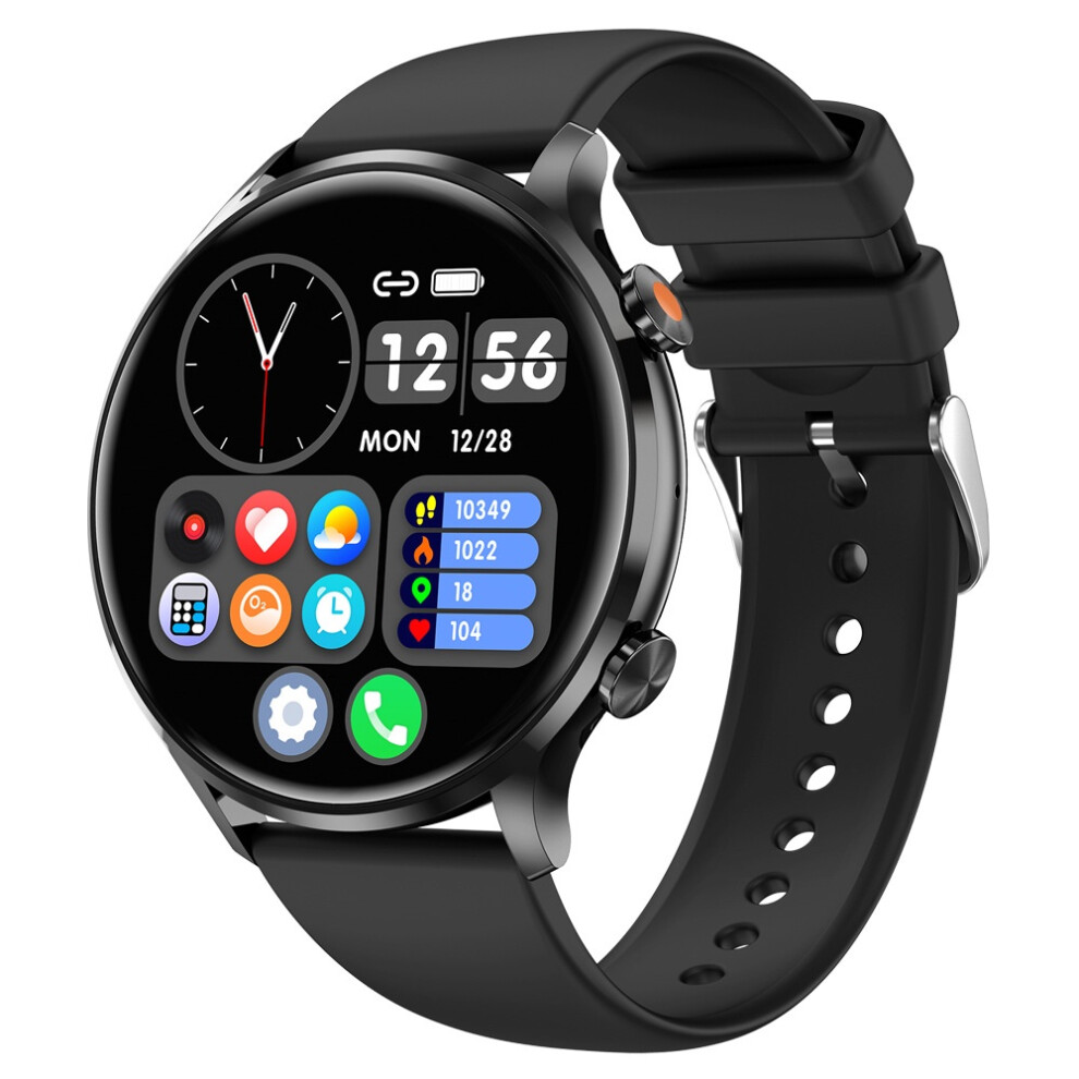 Chronus Smart Watch Bluetooth Call 1.39 Inch Health Monitoring 114 Sports Modes Compatible With Android Ios - Black 6976919902718