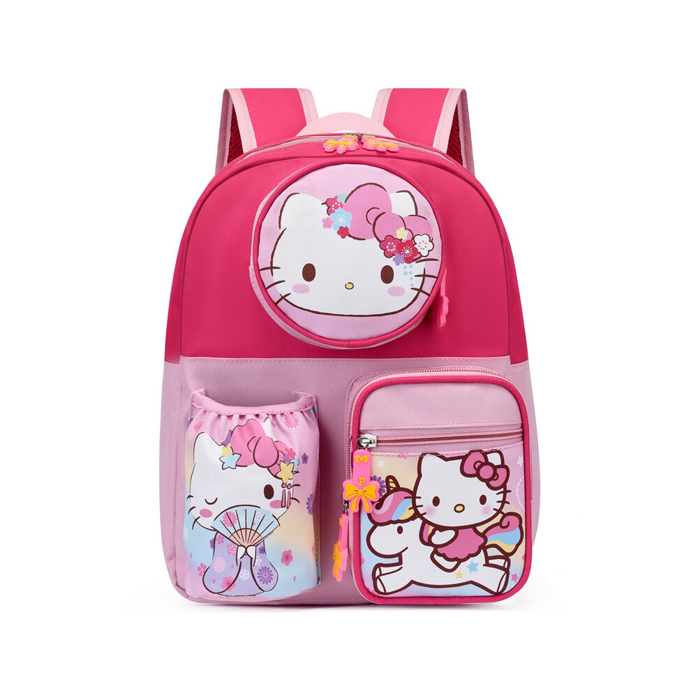 (Hello Kitty) Playful Lightweight And Cartoon Backpack For Kindergarten Boys And Girls