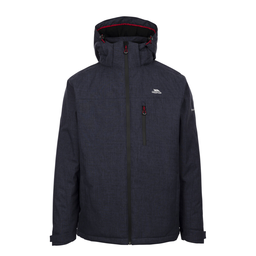 (L, Navy Marl) Trespass Mens Fyfinn Padded Waterproof Jacket