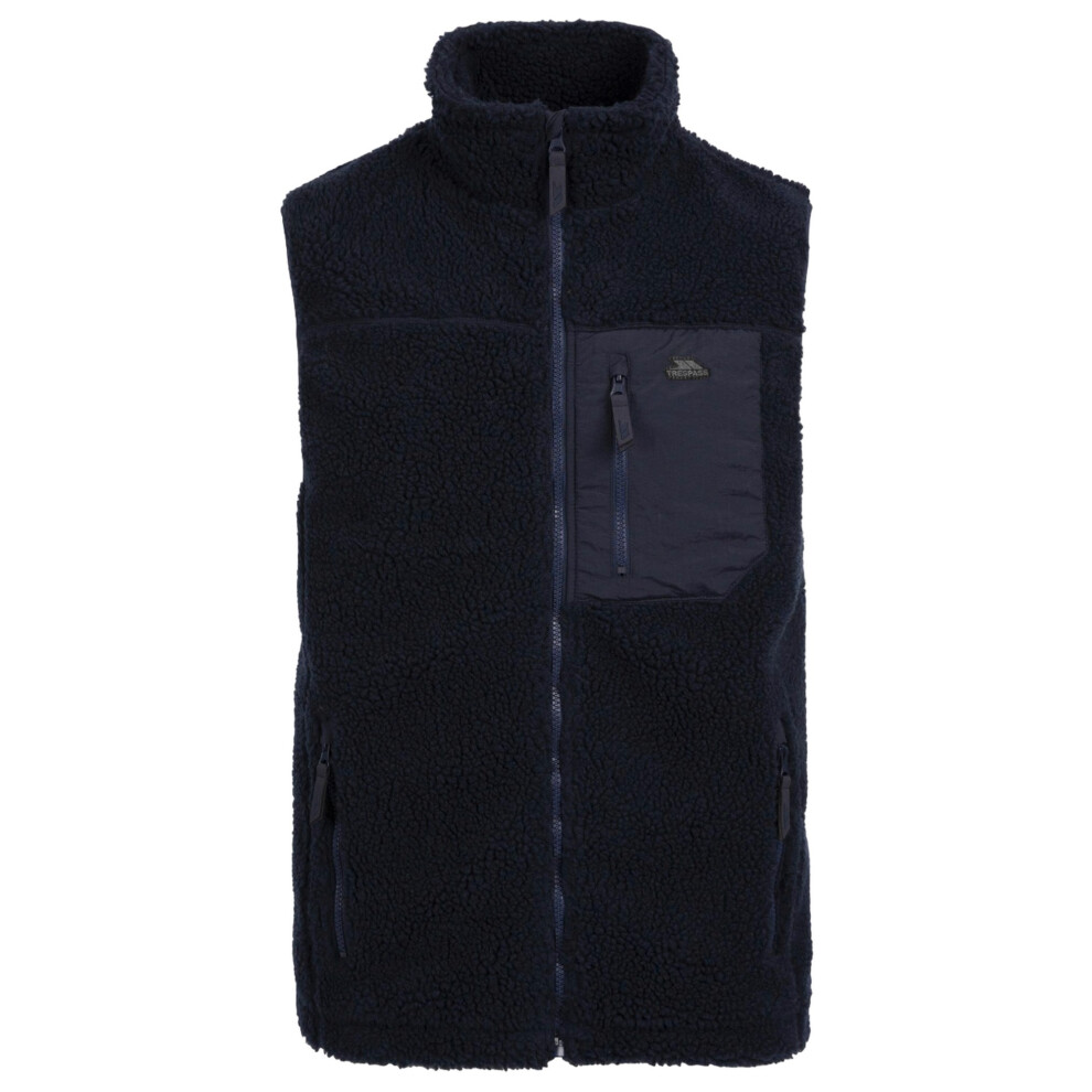 (M, Navy) Trespass Mens Buckless Fleece Gilet