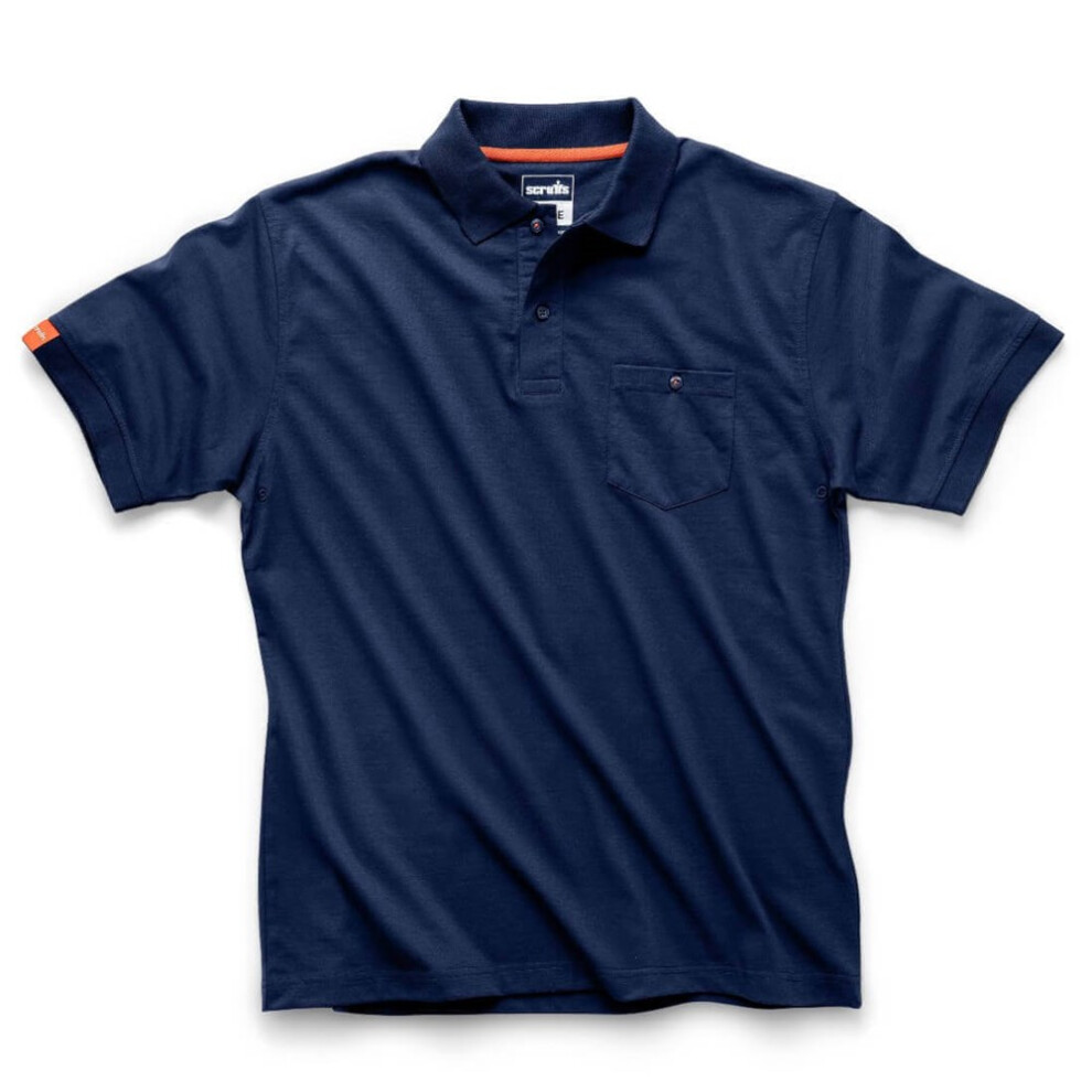 (S, Navy) Scruffs Mens Polo Shirt