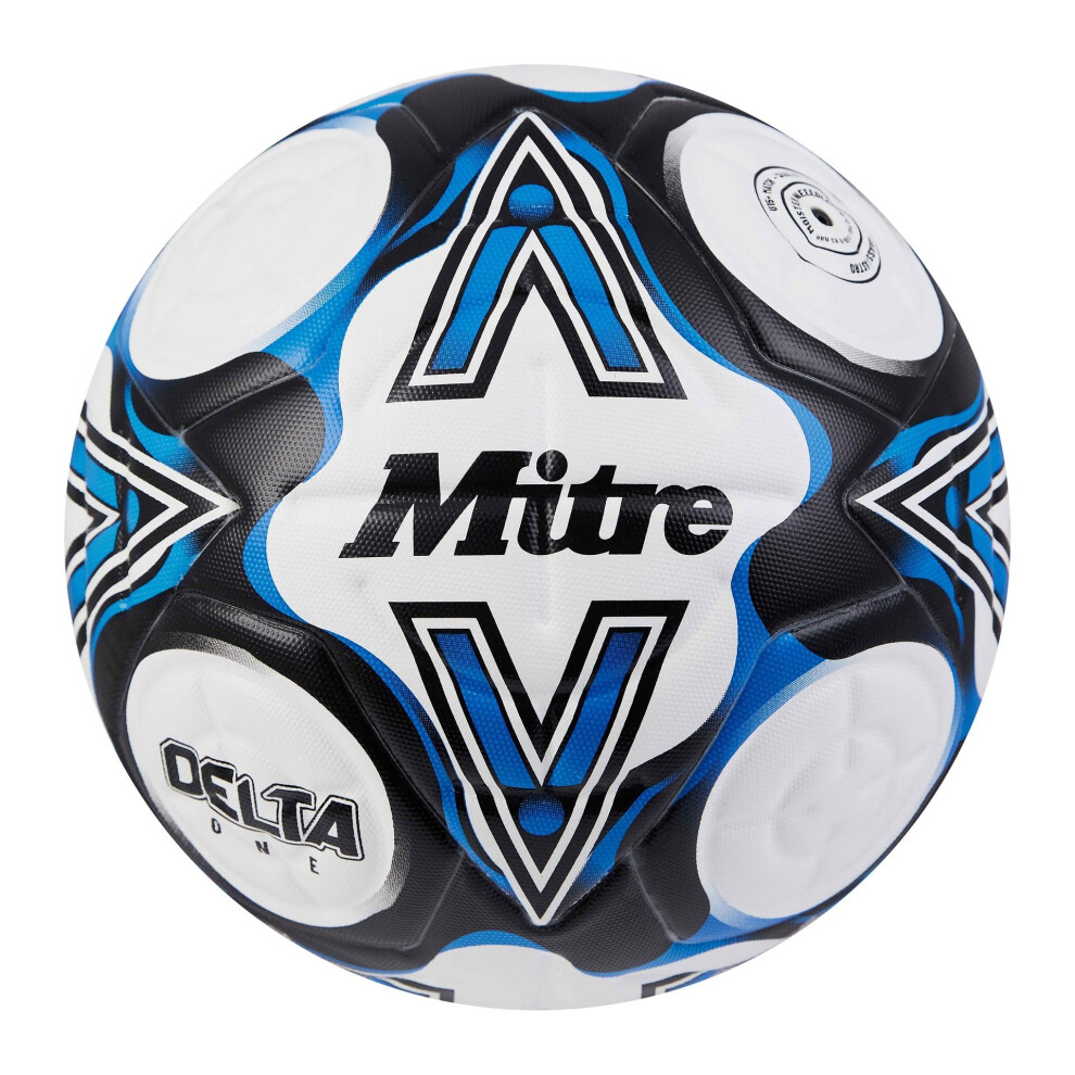 (4, White/Black/Blue) Mitre Delta One Football