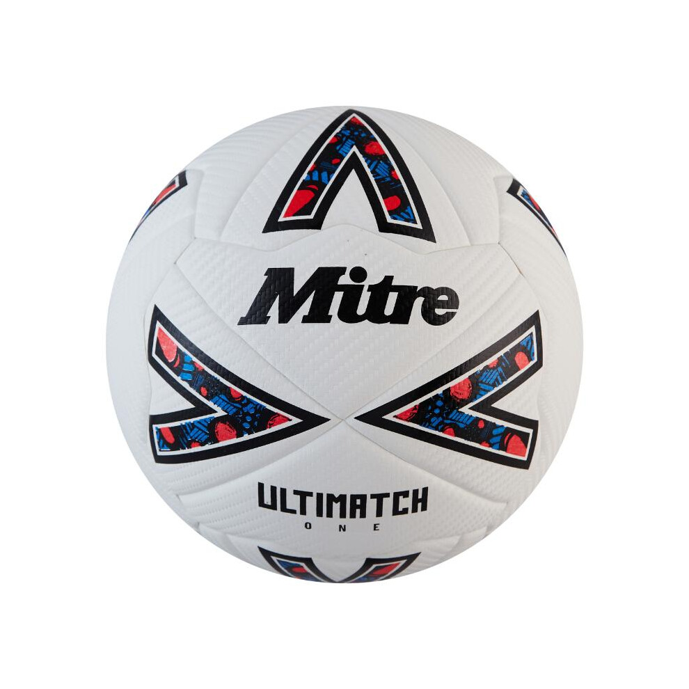 (4, White/Black/Red) Mitre Ultimatch One Football