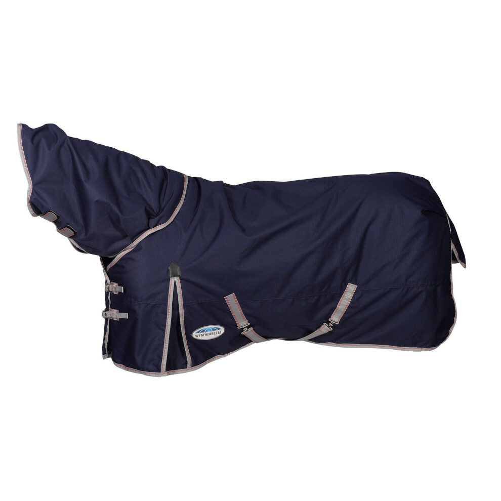 (5' 9", Navy/Silver/Red) Weatherbeeta Comfitec Essential Detachable Neck Midweight 220g Horse Rug