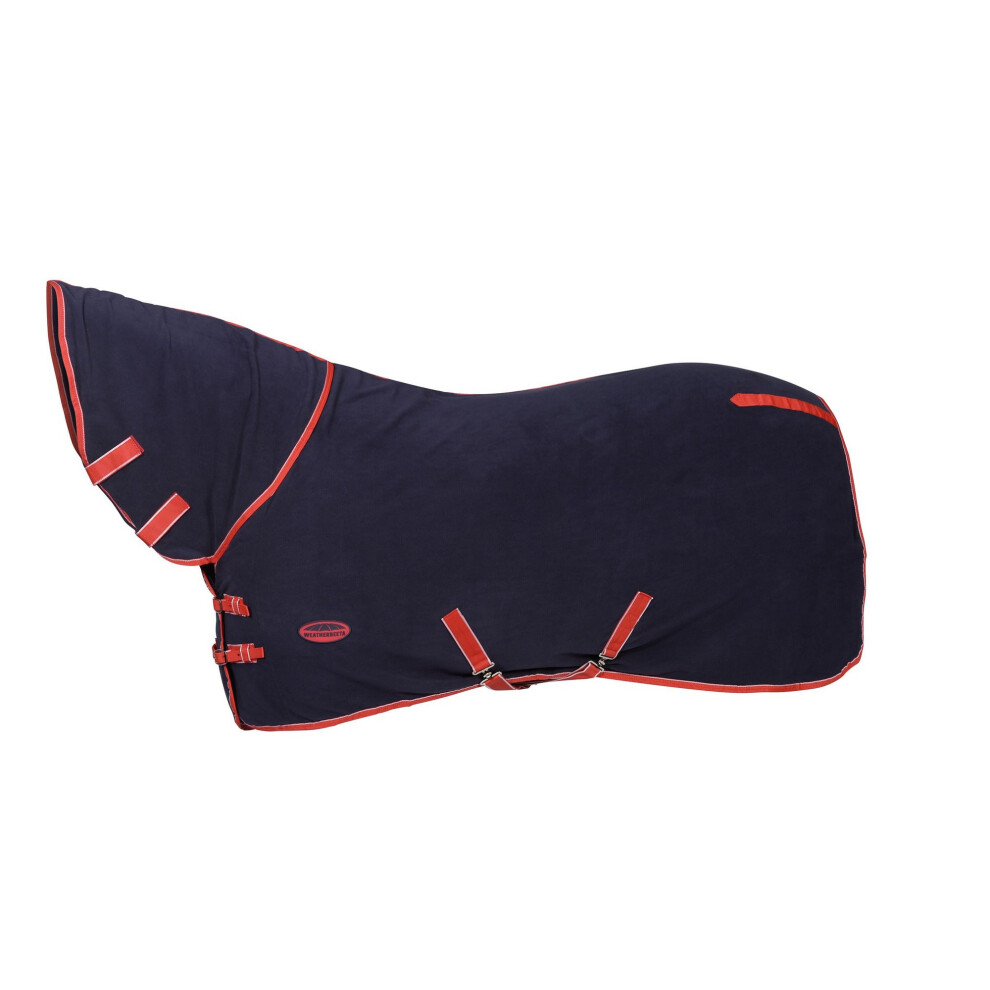 (4' 9", Navy/Red/White) Weatherbeeta Cooler Combo Neck Fleece Horse Turnout Rug