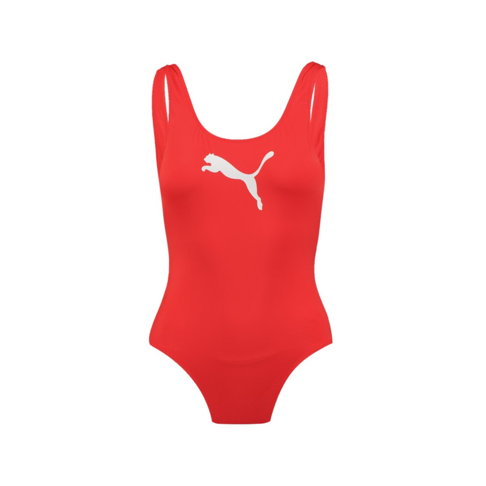 (XS, Red) Puma Womens/Ladies Logo One Piece Swimsuit